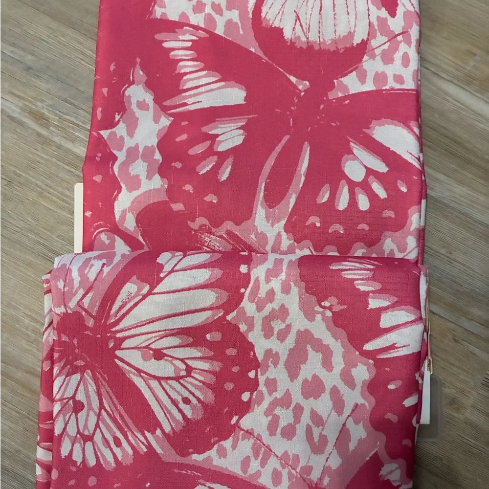 Butterfly shower curtain set
